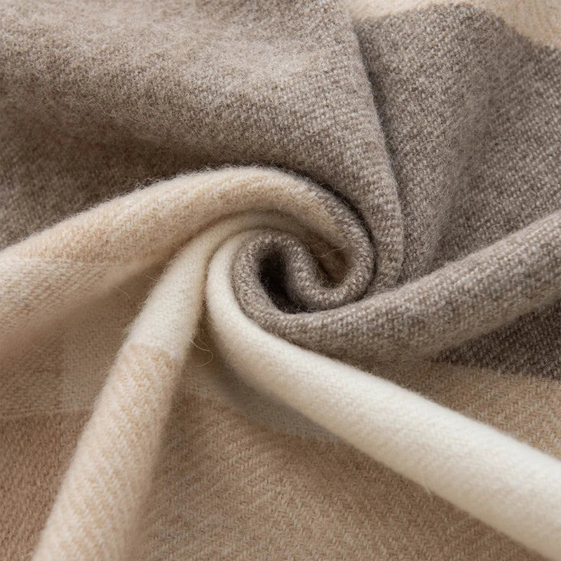 Beige cream and taupe fabric gathered into a swirl