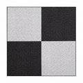 Black white patchwork Silk Square Scarf flat lay