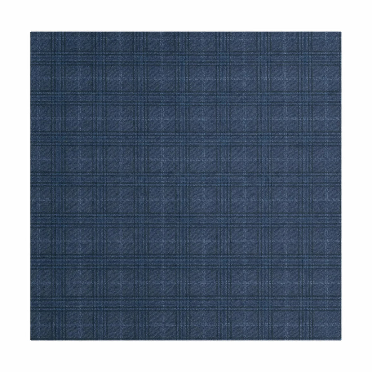 Blue plaid Silk Square Scarf flat lay view