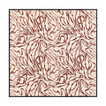 Burgundy wavy line Silk Square Scarf full pattern view