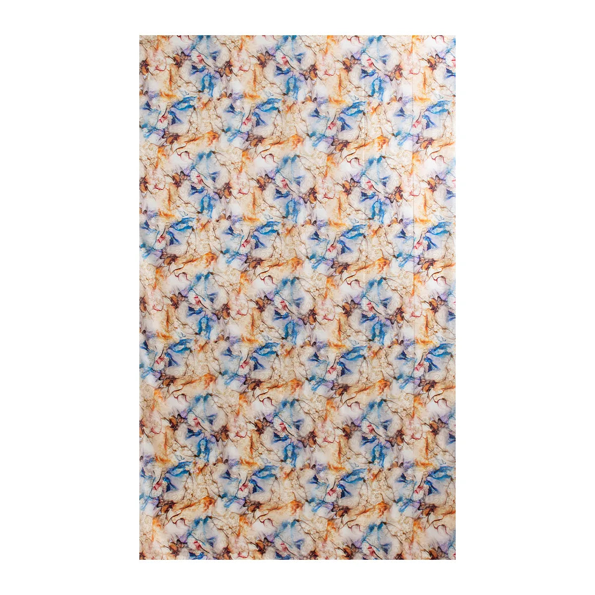 Cobalt and amber large silk scarf pattern