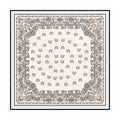 Cream navy paisley Silk Square Scarf full pattern