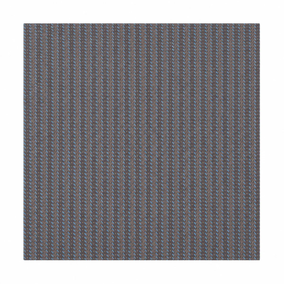 Dark brown blue stripe Silk Square Scarf flat lay