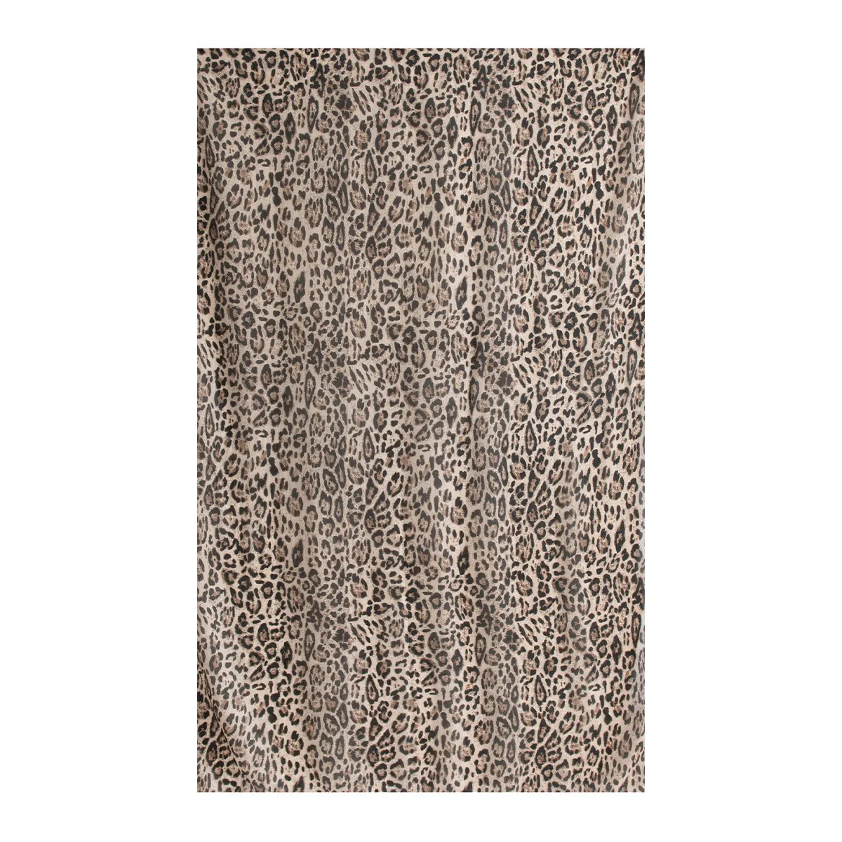 Gray taupe leopard large silk scarf
