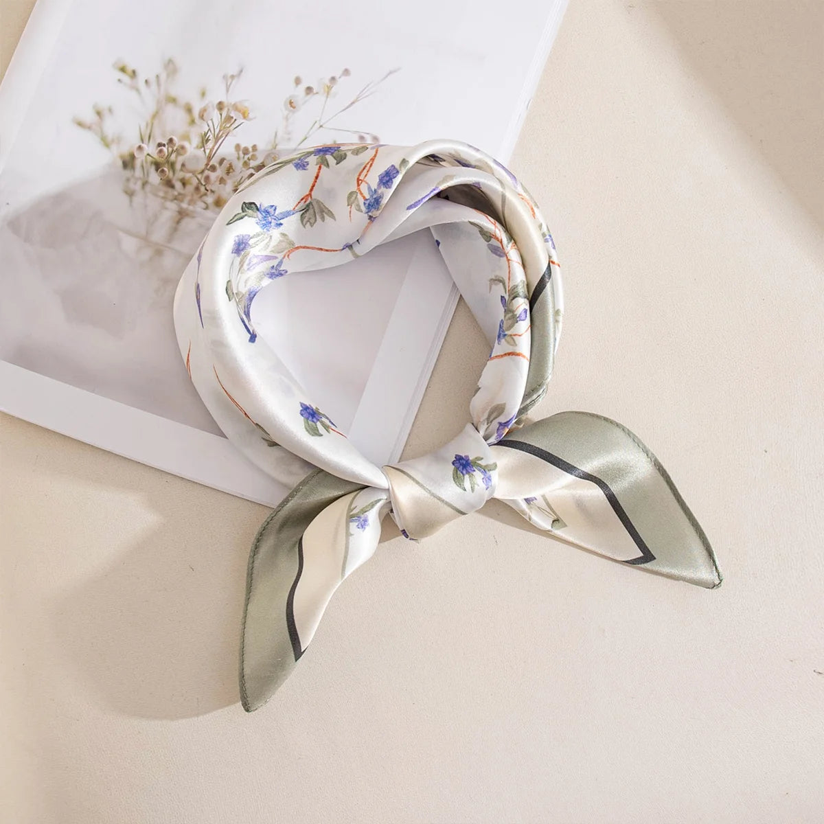 Knotted lavender vine Silk Square Scarf product display