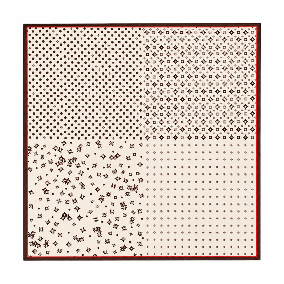 Vintage star dot Silk Square Scarf full pattern
