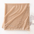 Open Weave Frayed Edge Wool Scarf