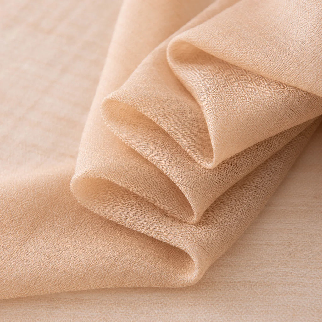 Open Weave Frayed Edge Wool Scarf