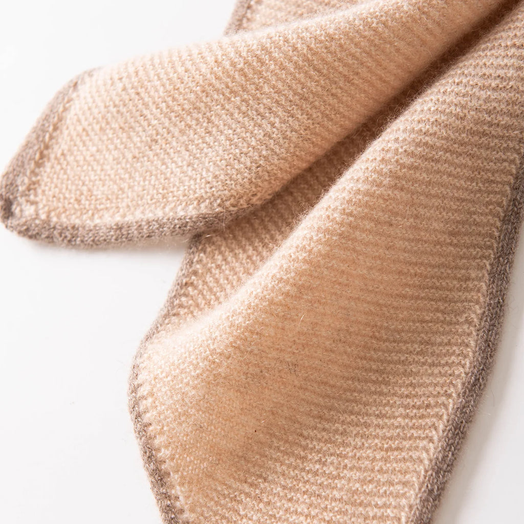 Pointed Knit Cashmere Shawl