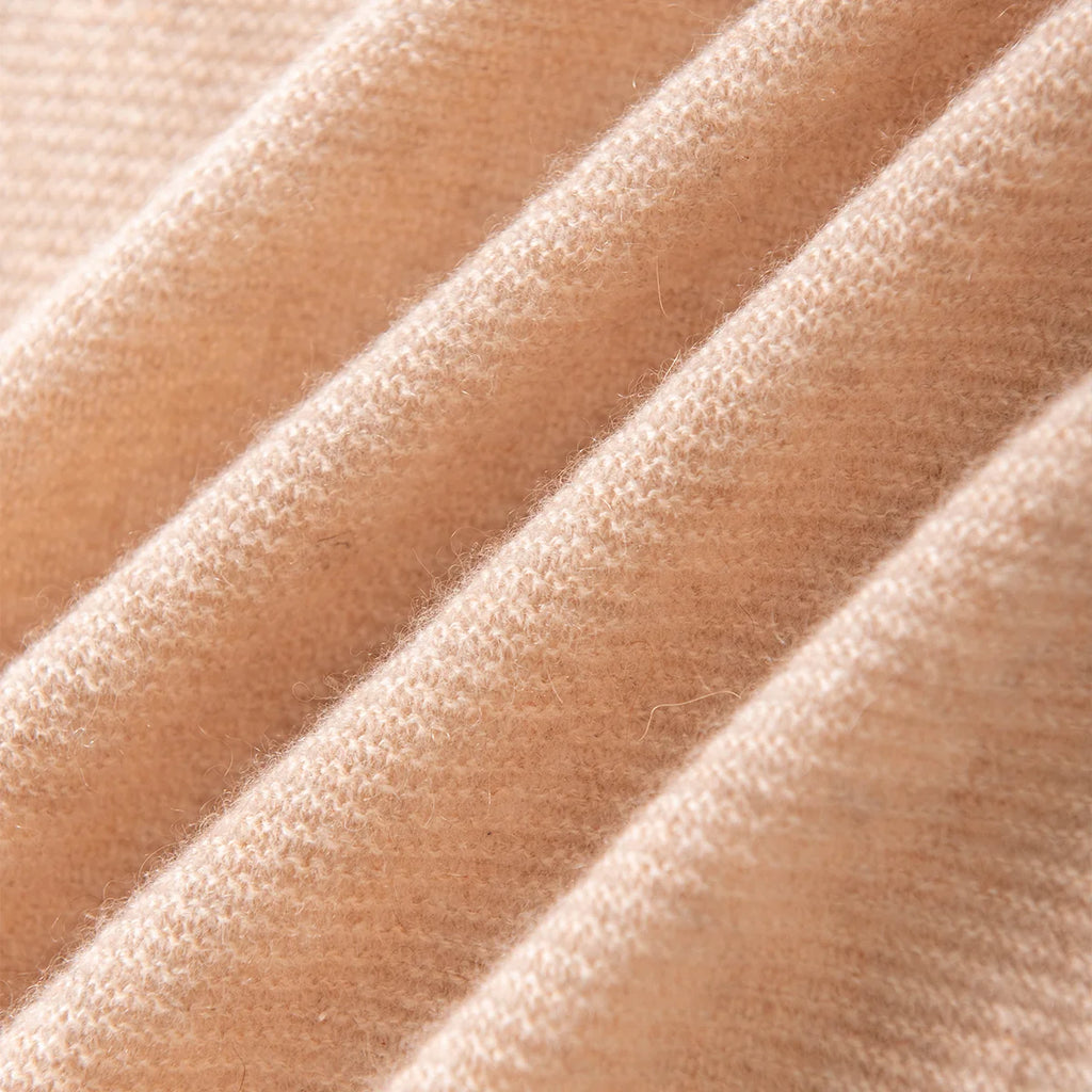 Pointed Knit Cashmere Shawl