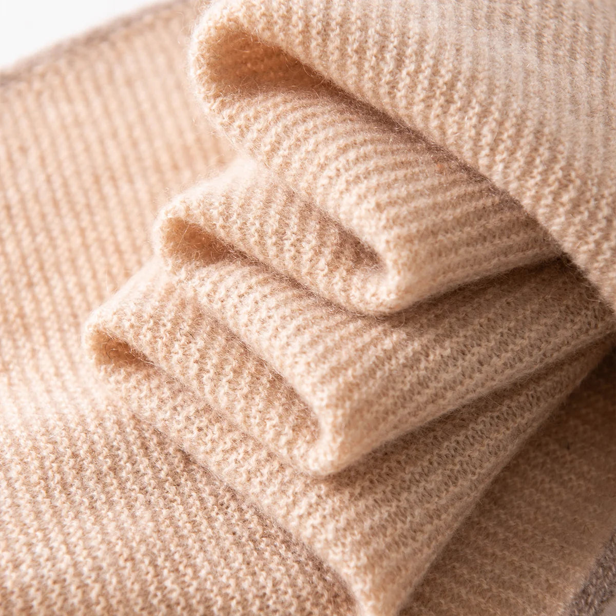 Pointed Knit Cashmere Shawl