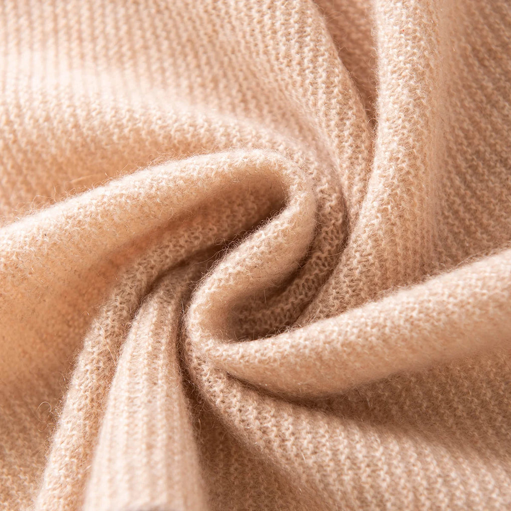 Pointed Knit Cashmere Shawl
