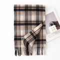 Brushed Plaid Wool Scarf