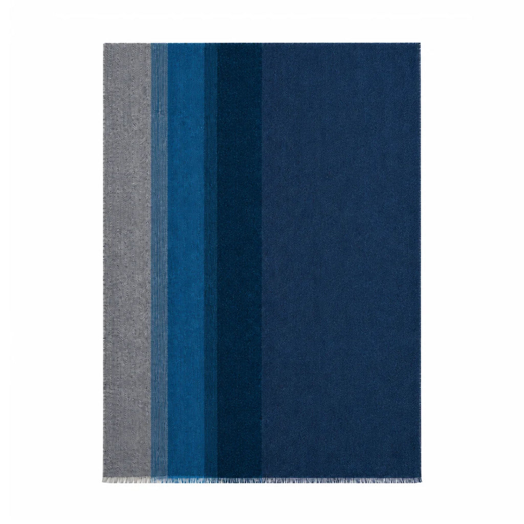 Herringbone Color Block Cashmere Scarf