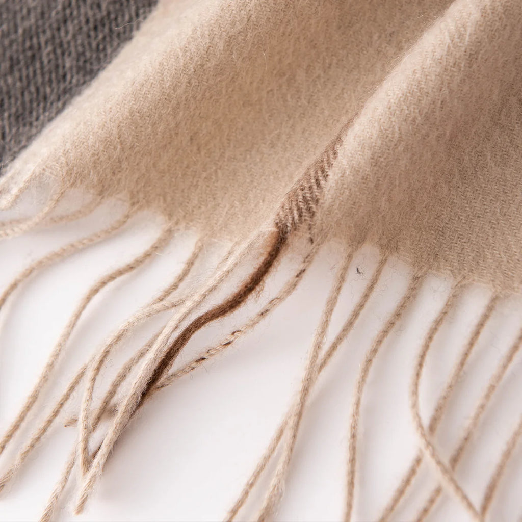 Maillard Plaid Cashmere Scarf