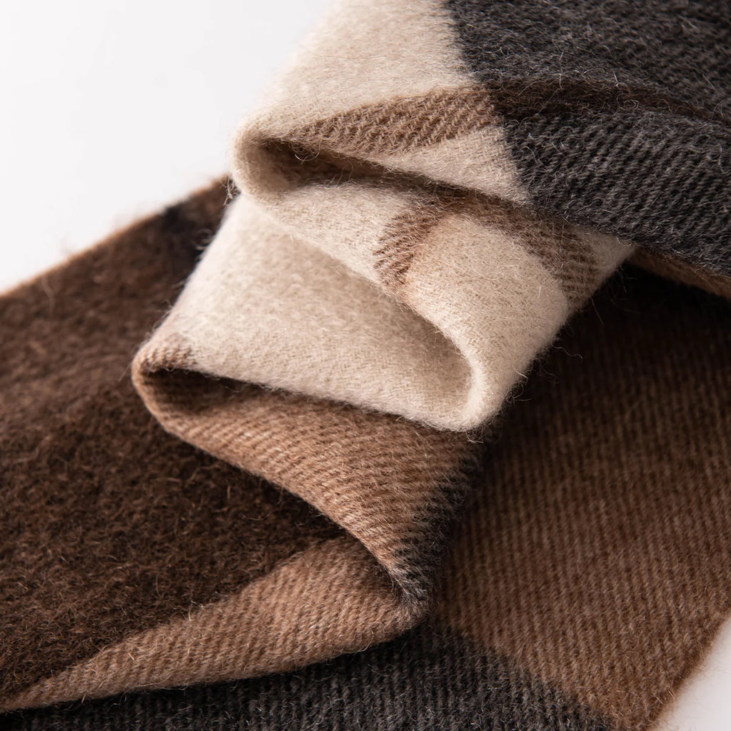 Maillard Plaid Cashmere Scarf