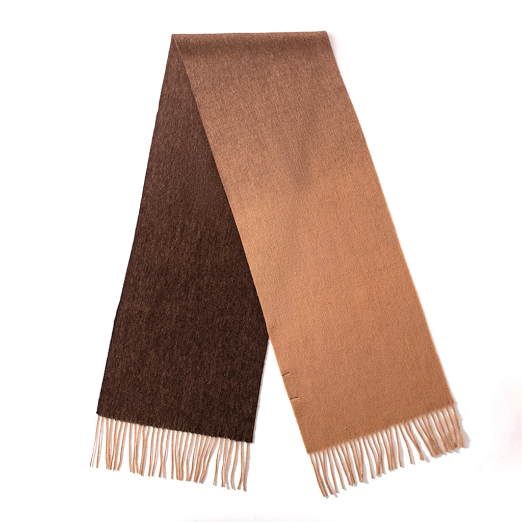 Ombre Fringe Wool Scarf