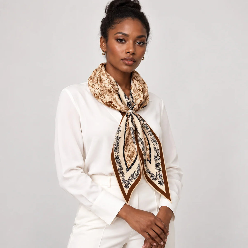Carriage Print Wool Scarf