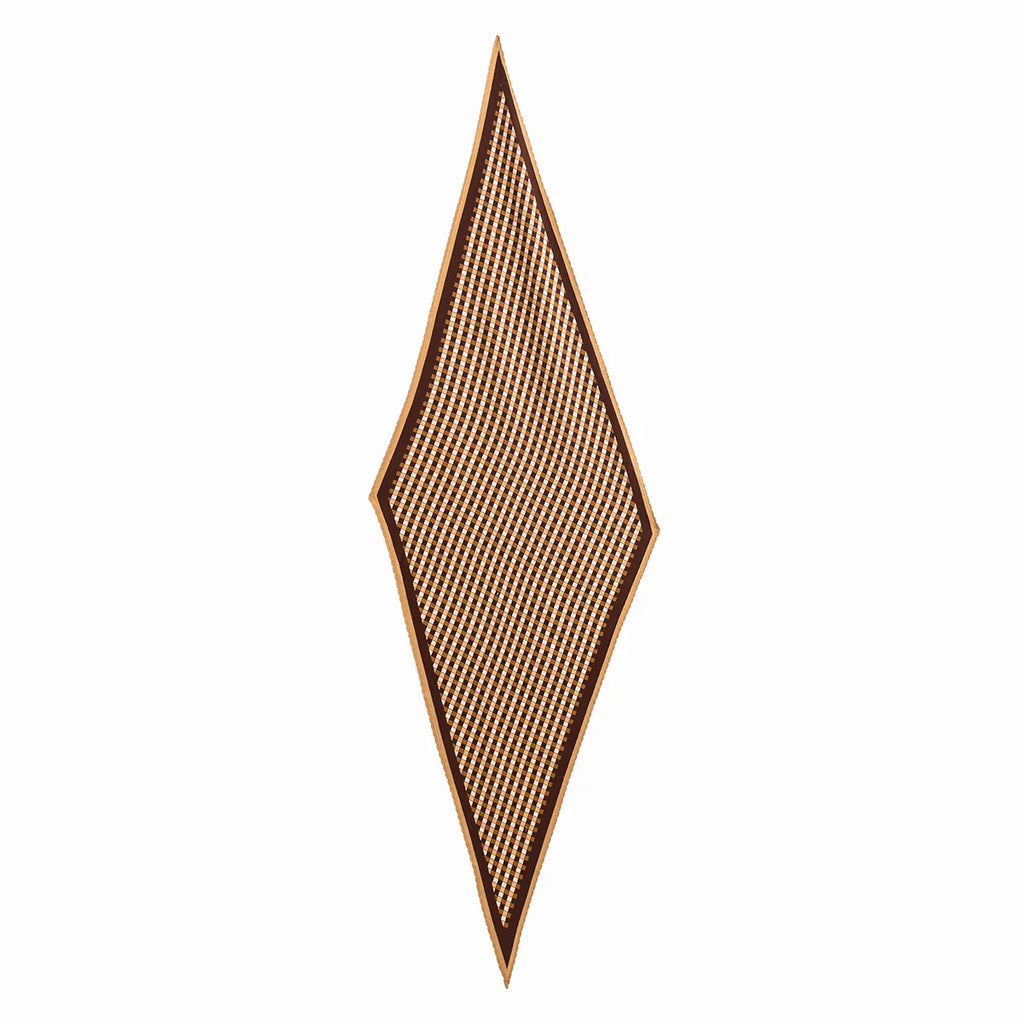 Gingham Diamond Wool Scarf