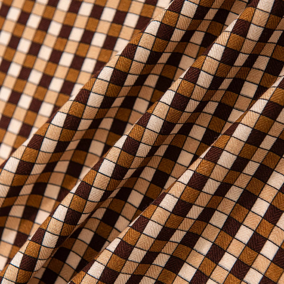 Gingham Diamond Wool Scarf