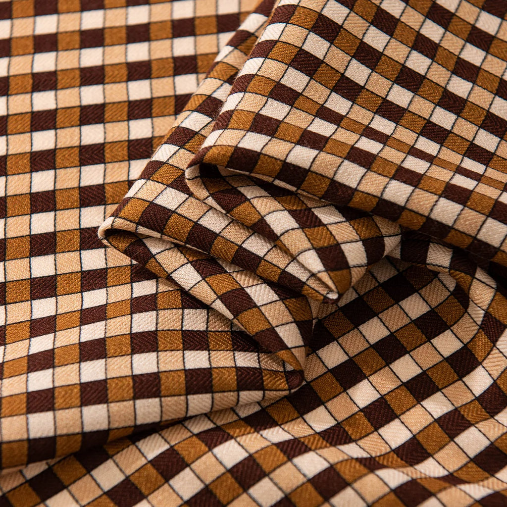 Gingham Diamond Wool Scarf