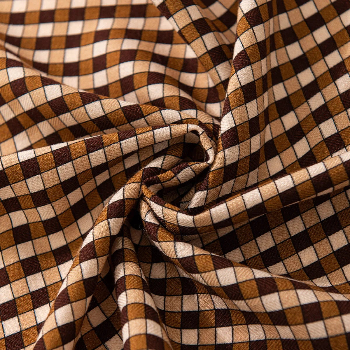 Gingham Diamond Wool Scarf