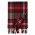 Burgundy Brown Plaid Cashmere Scarf