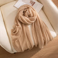 Fine Knit Oversized Cashmere Scarf