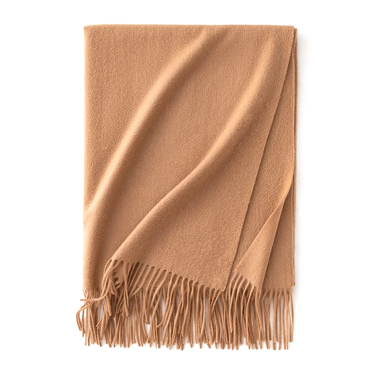 Heavyweight Brushed Fringe Cashmere Scarf