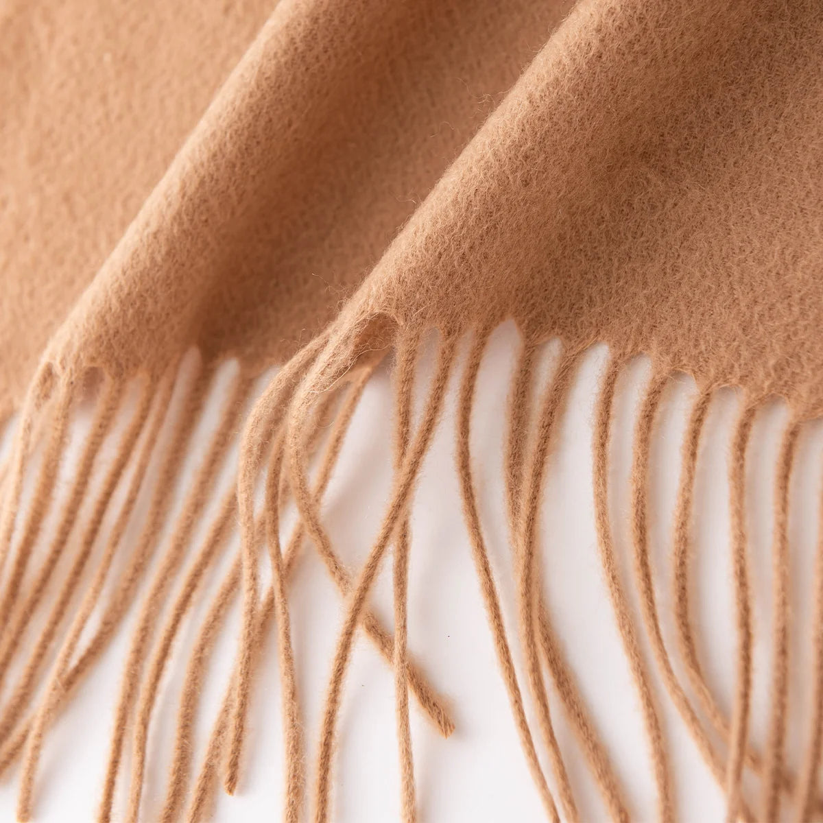 Heavyweight Brushed Fringe Cashmere Scarf