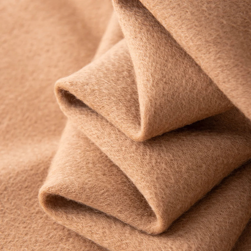 Heavyweight Brushed Fringe Cashmere Scarf