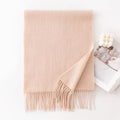 Soft Brushed Fringe Wool Scarf
