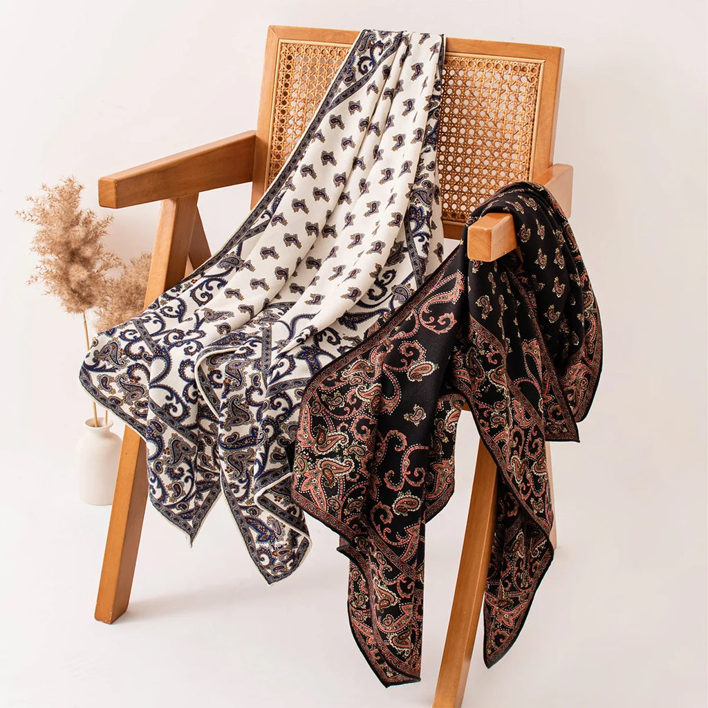 Ornate Paisley Wool Scarf