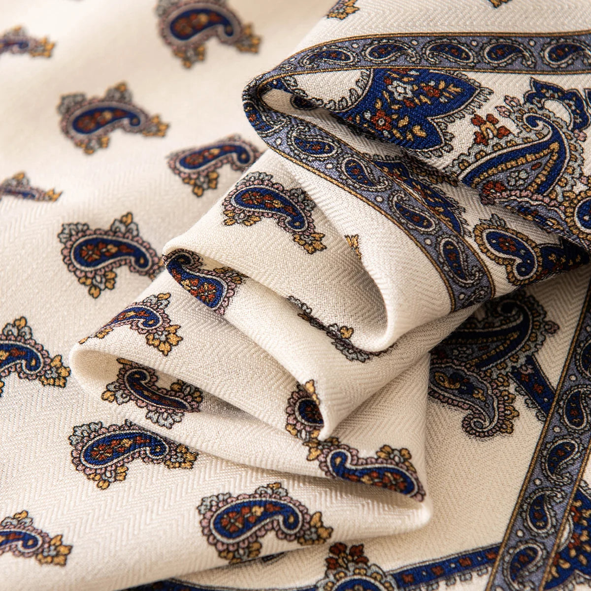 Ornate Paisley Wool Scarf