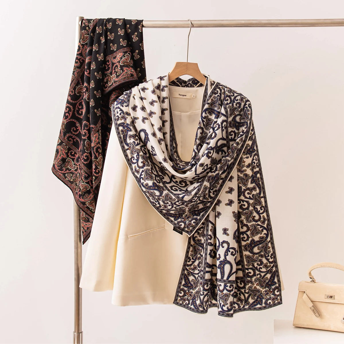 Ornate Paisley Wool Scarf