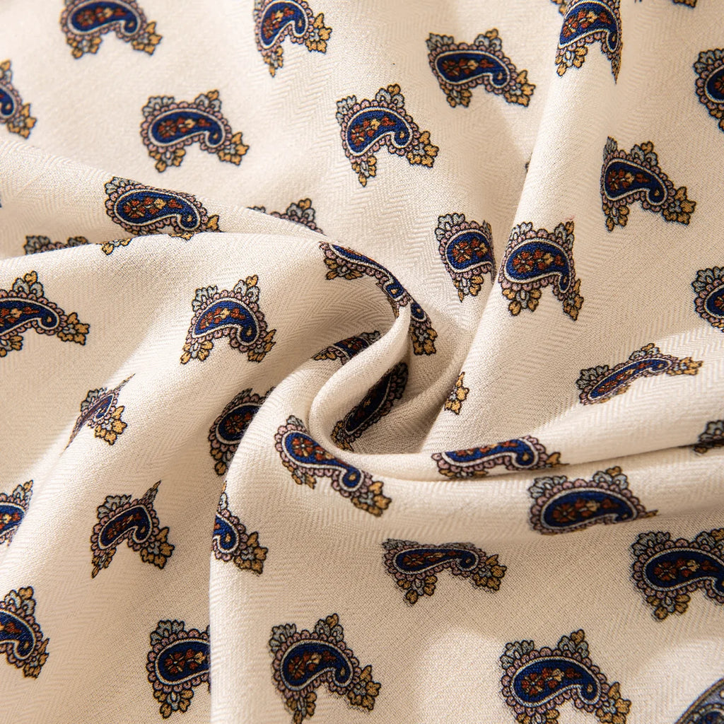 Ornate Paisley Wool Scarf