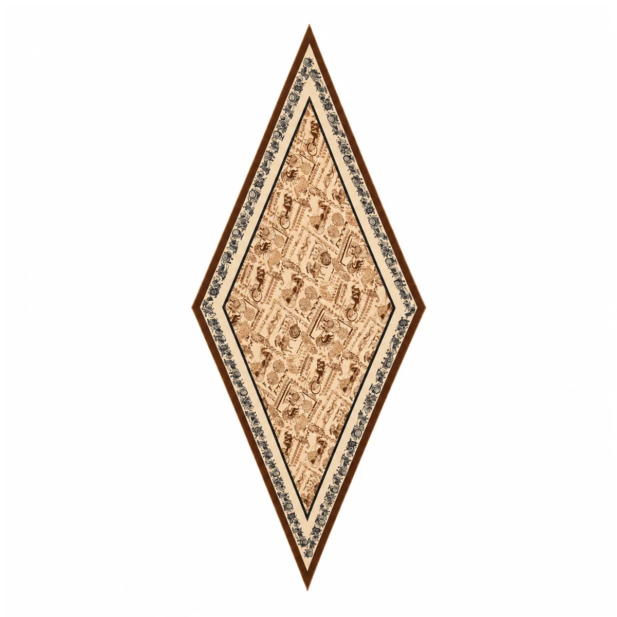 Carriage Print Wool Scarf
