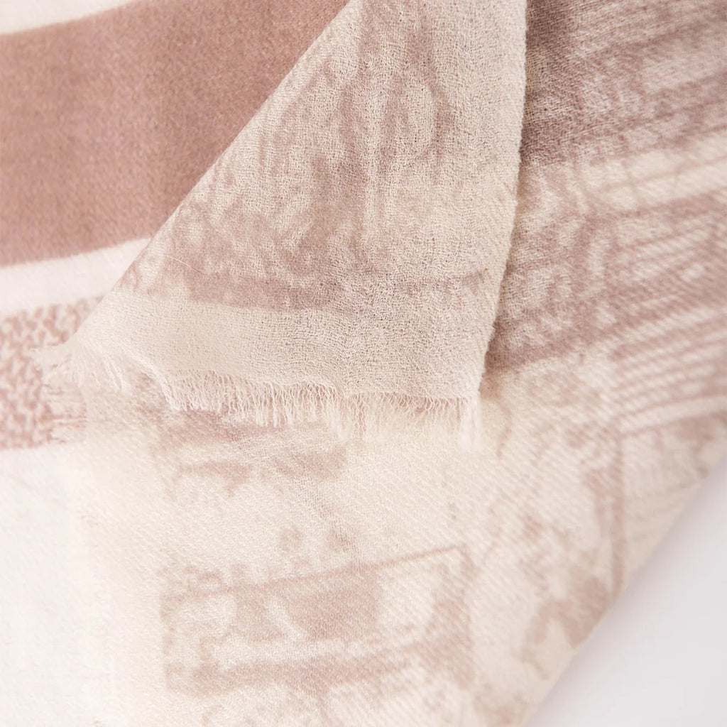 Scenic Sketch Print Cashmere Scarf
