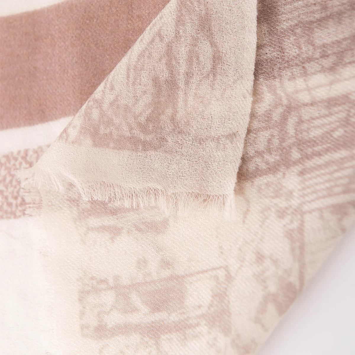 Scenic Sketch Print Cashmere Scarf