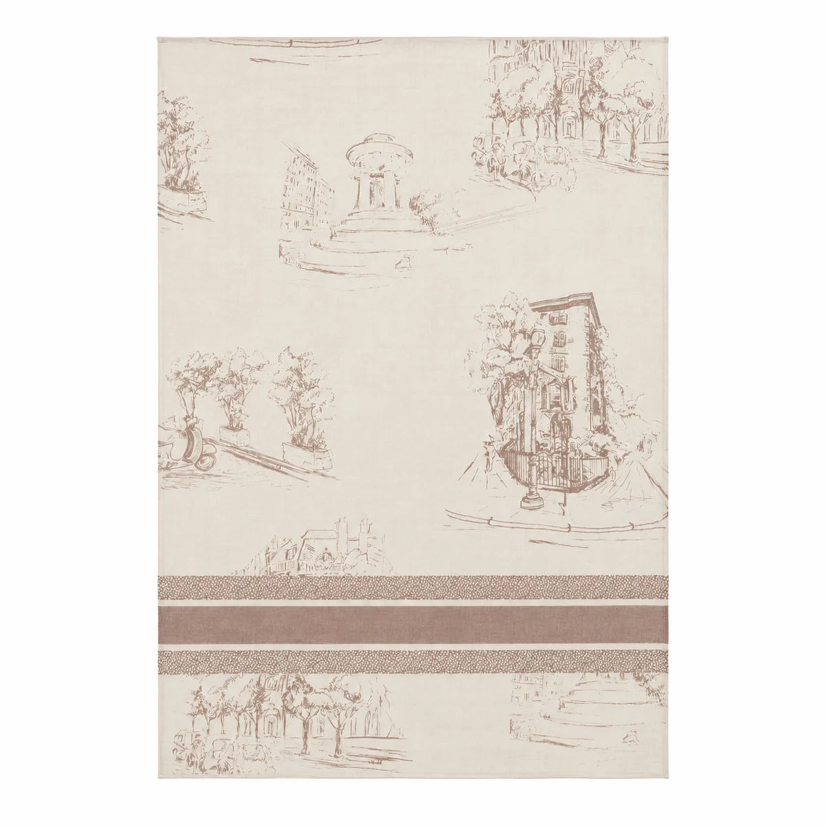 Scenic Sketch Print Cashmere Scarf