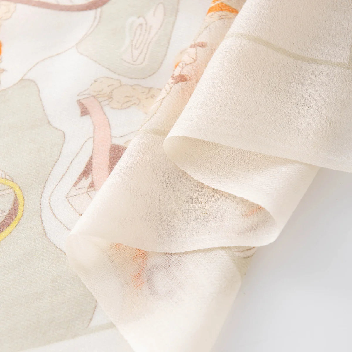 Old Town Landscape Print Cashmere Scarf
