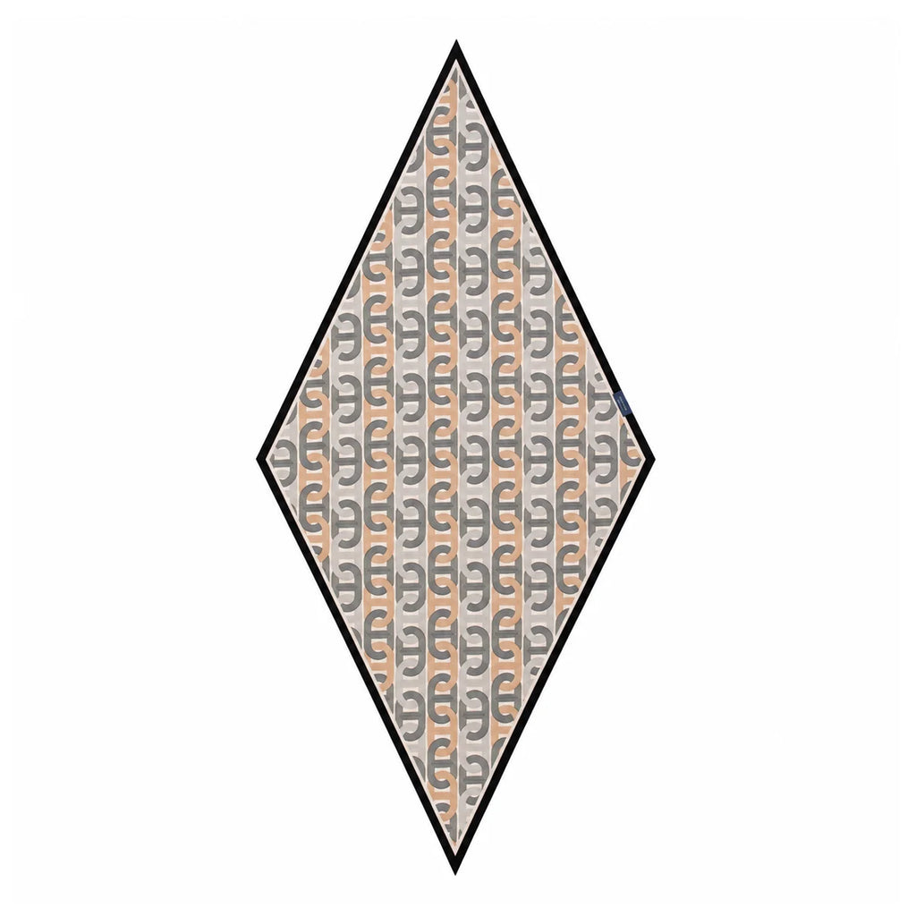 Retro Geometric Wool Scarf