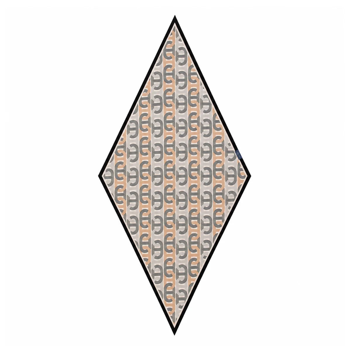 Retro Geometric Wool Scarf