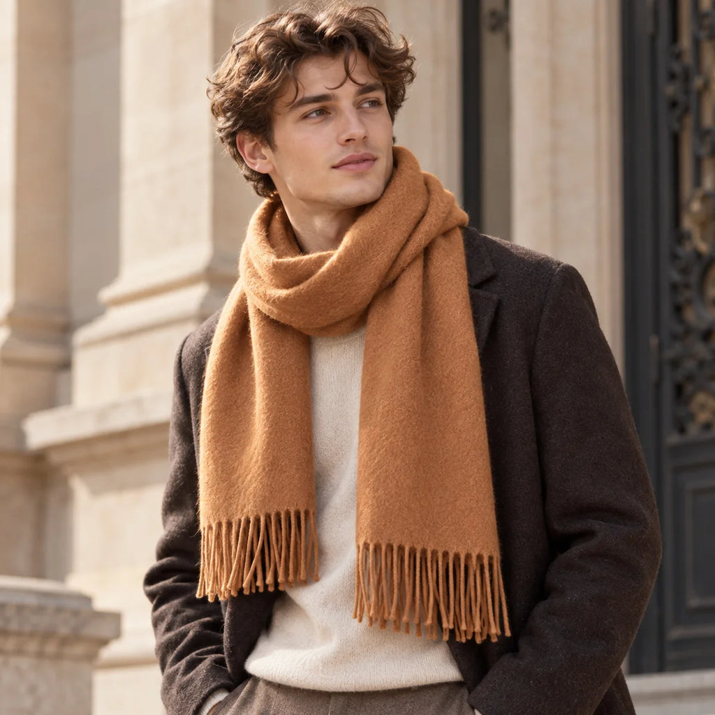 Solid Brushed Wool Scarf