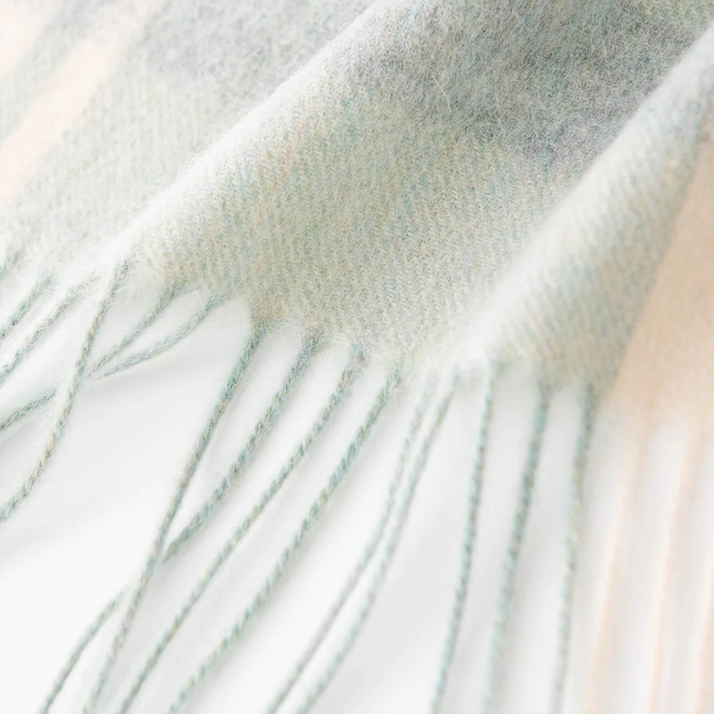 Brushed Block Check Wool Scarf