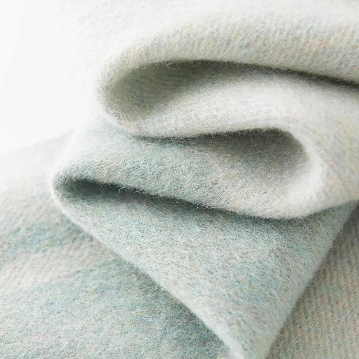 Brushed Block Check Wool Scarf