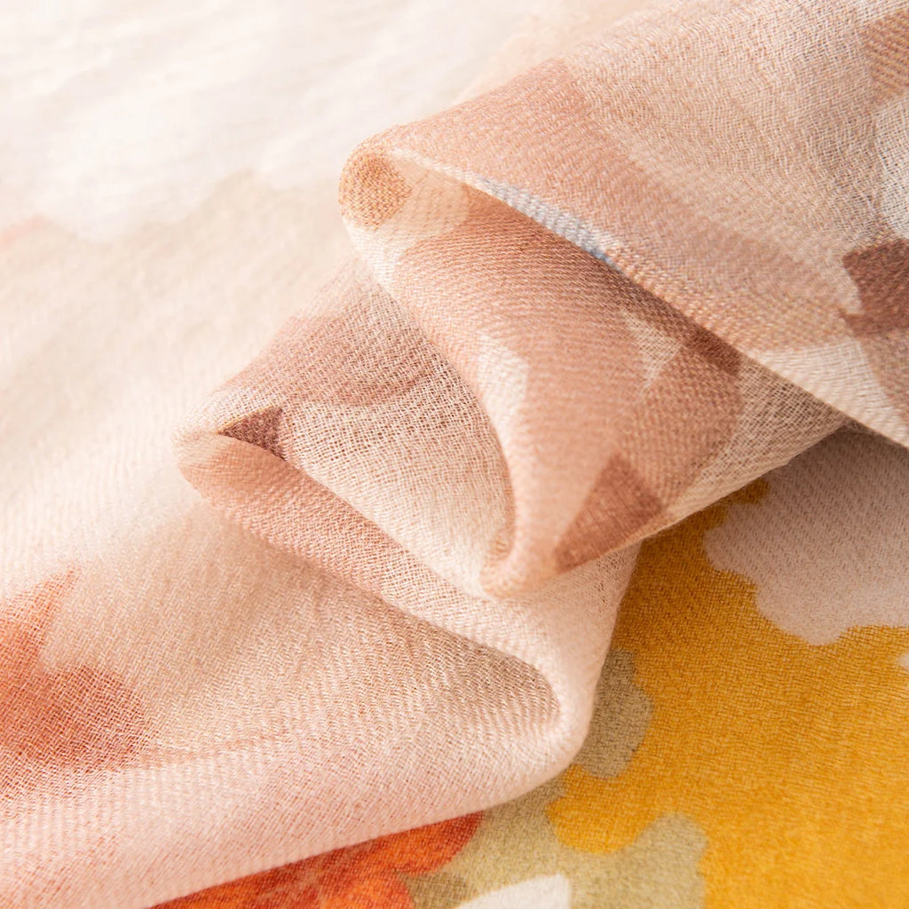 Floral Patchwork Cashmere Square Scarf