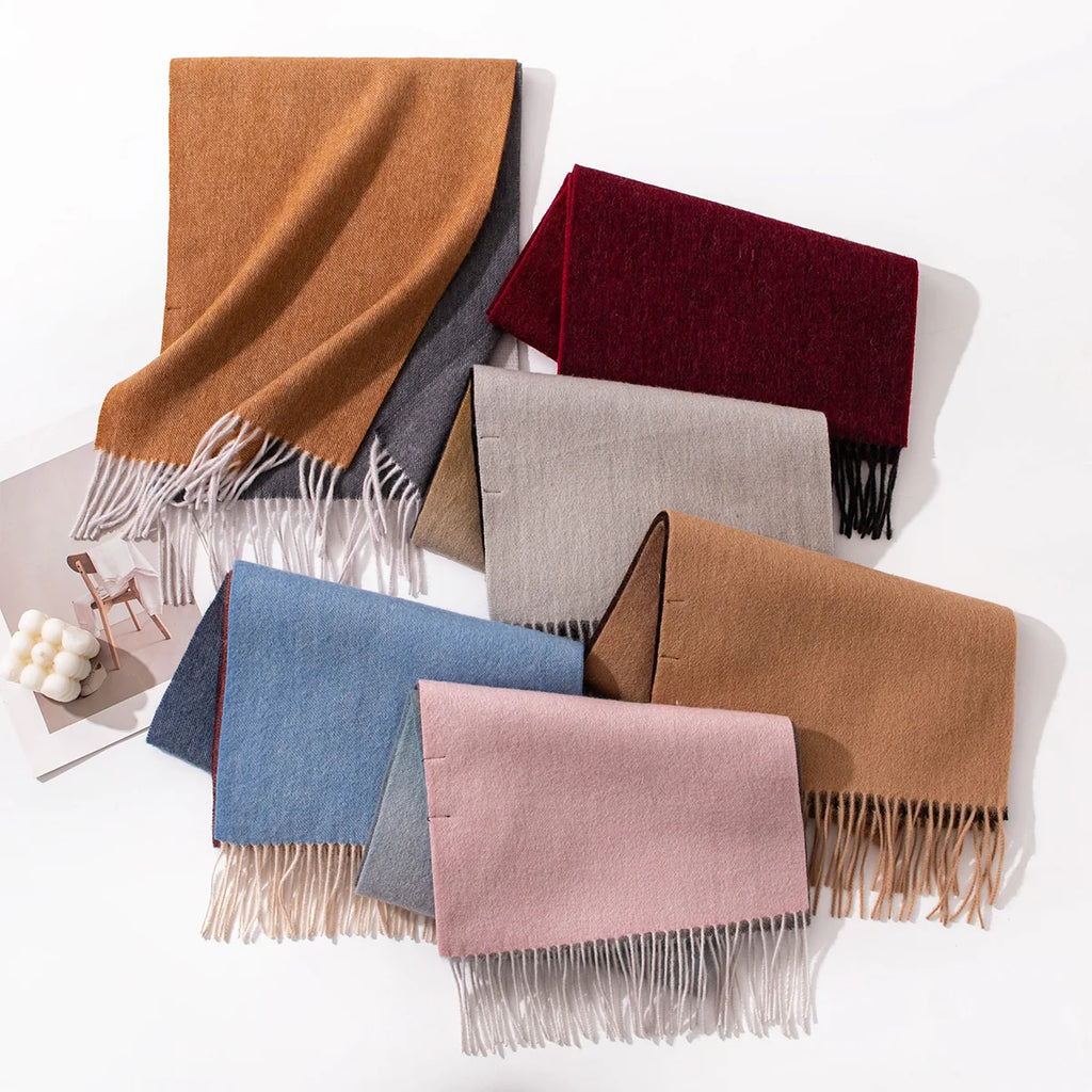 Ombre Fringe Wool Scarf