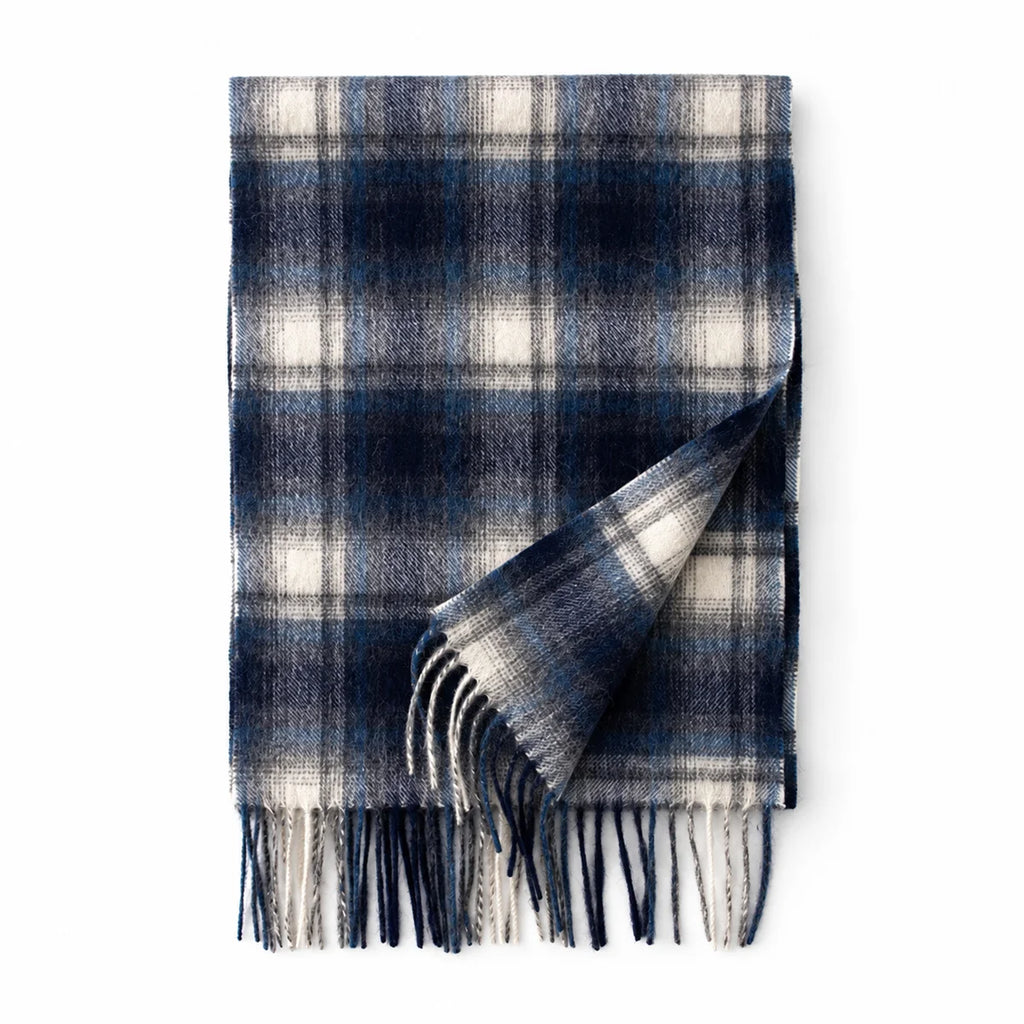 Brushed Plaid Wool Scarf