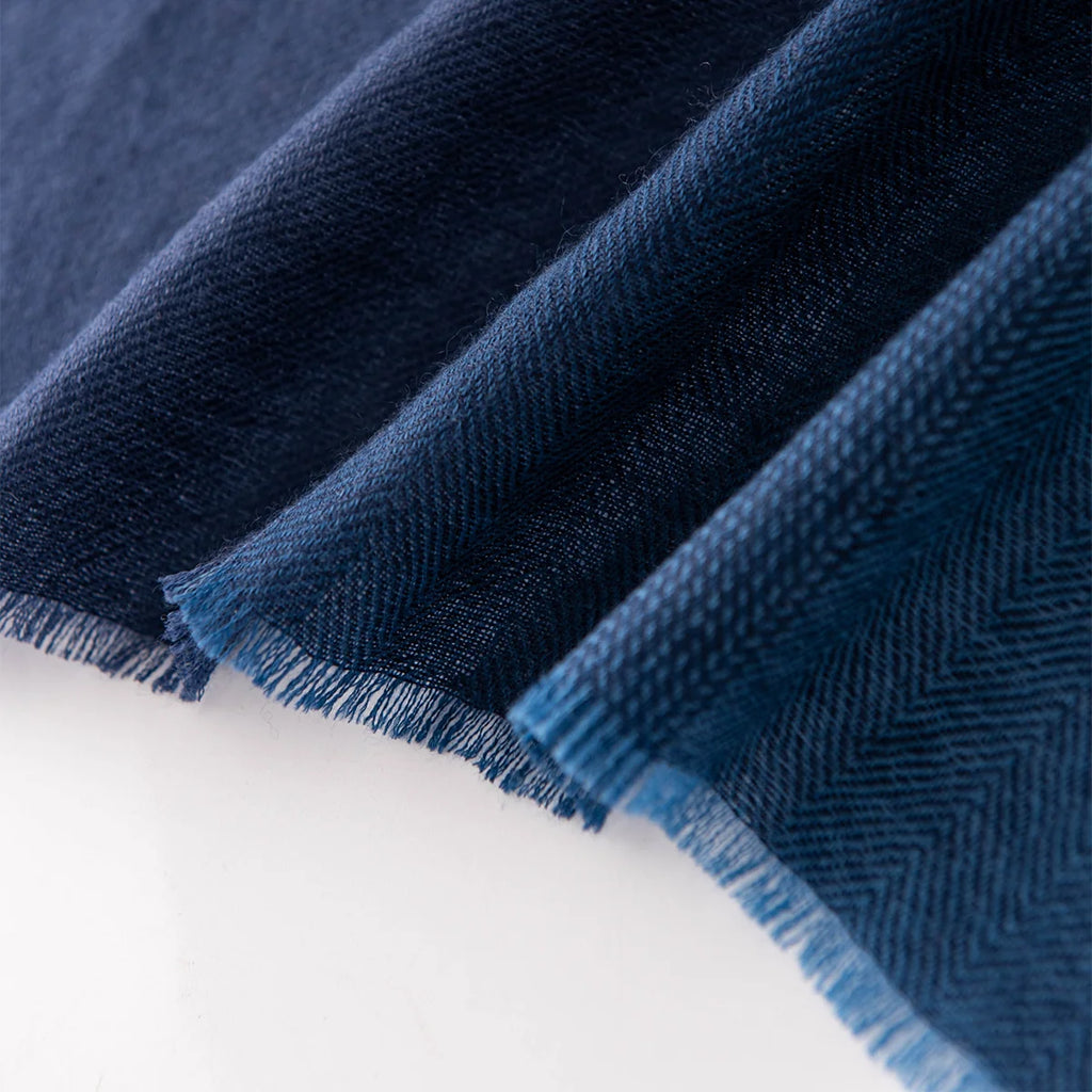 Herringbone Color Block Cashmere Scarf